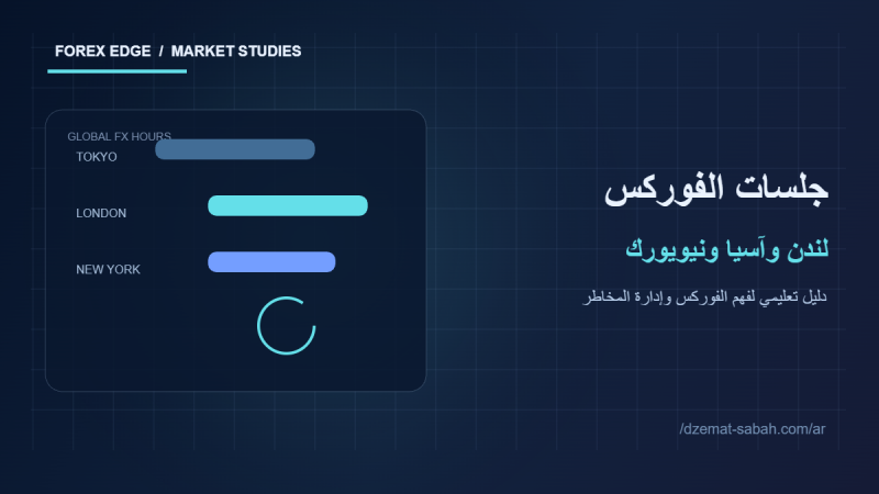 مخطط يجمع جلسات التداول في الأسواق العالمية